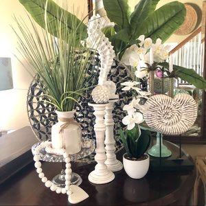 New Coastal Beach Grass + Ceramic Crock Vase